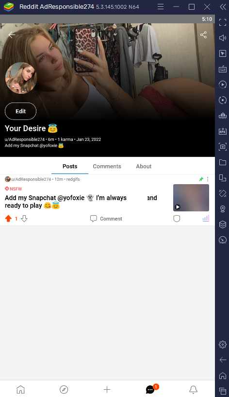 0 on Dating Smartlink with Reddit forum and Snapchat