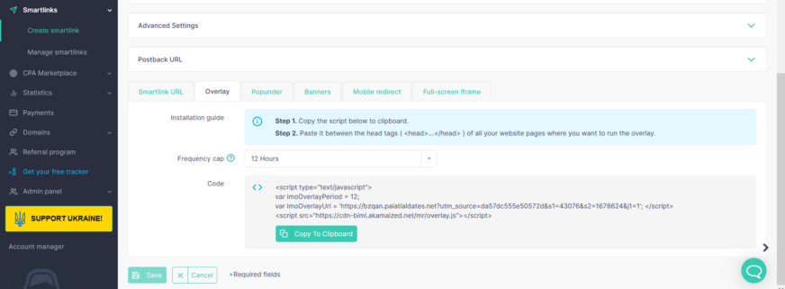 Additional Smartlink integrations